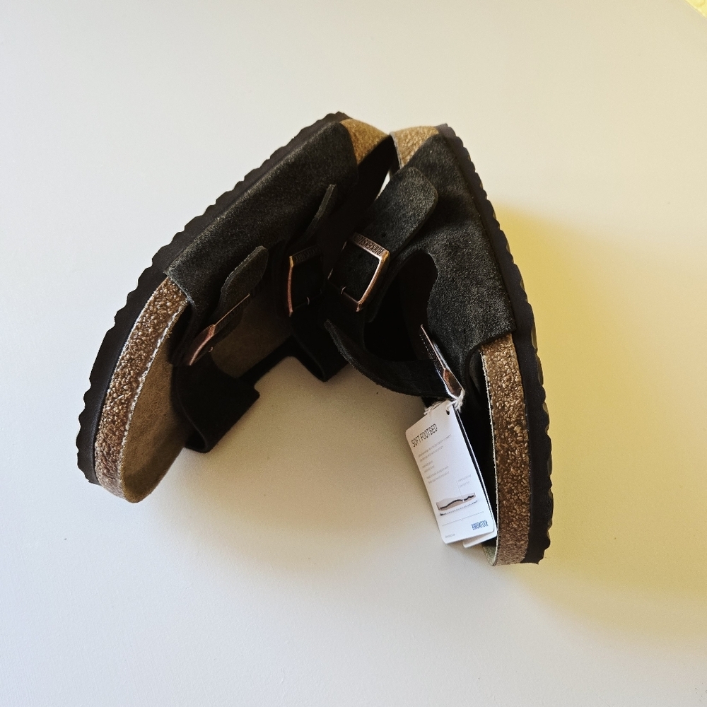 Birkenstock Arizona Mocha Suede Leather Soft Footbed Women's Casual Sandals Sz 8 - Picture 8 of 12